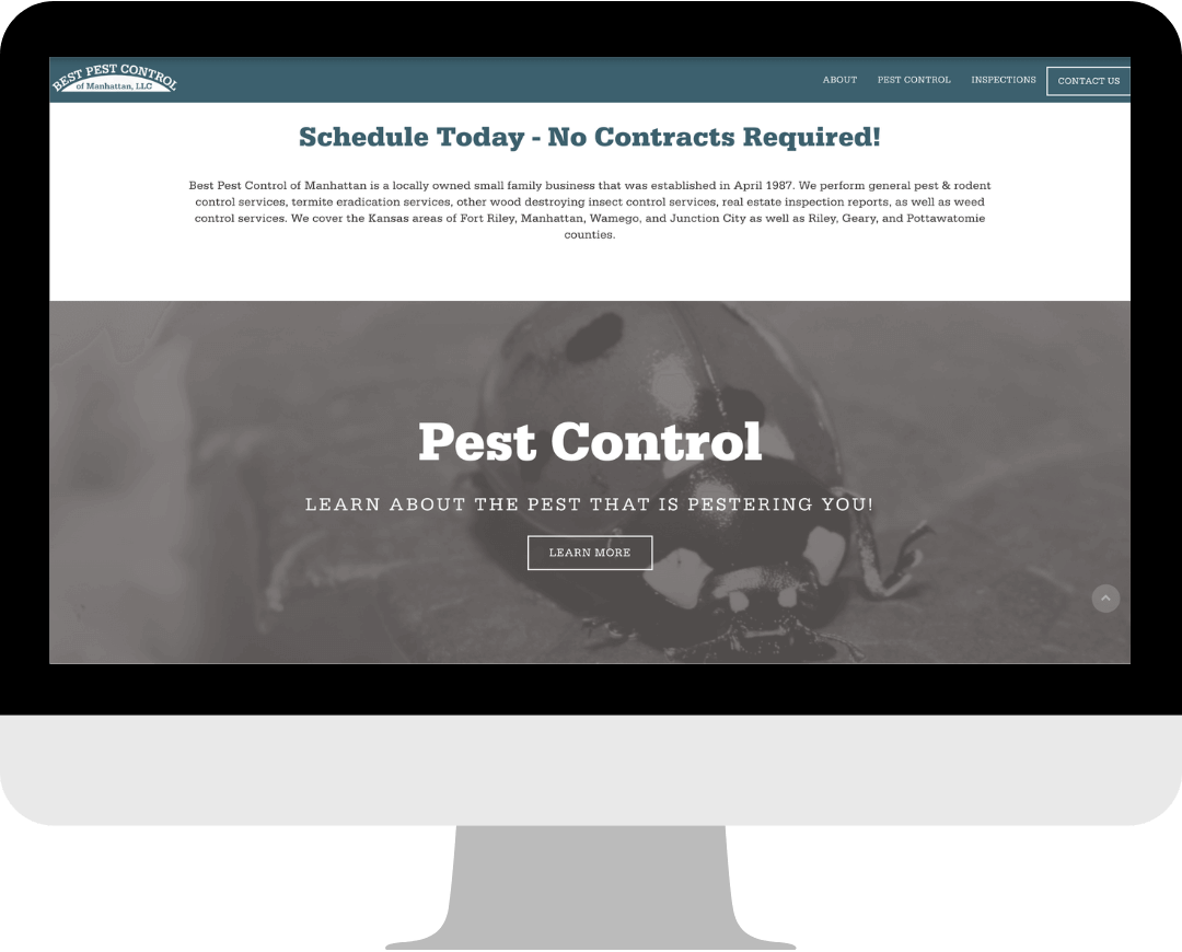 Preview of Best Pest Control of Manhattan's Website 