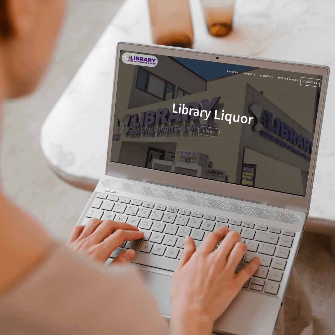Library Liquor's website on computer screen