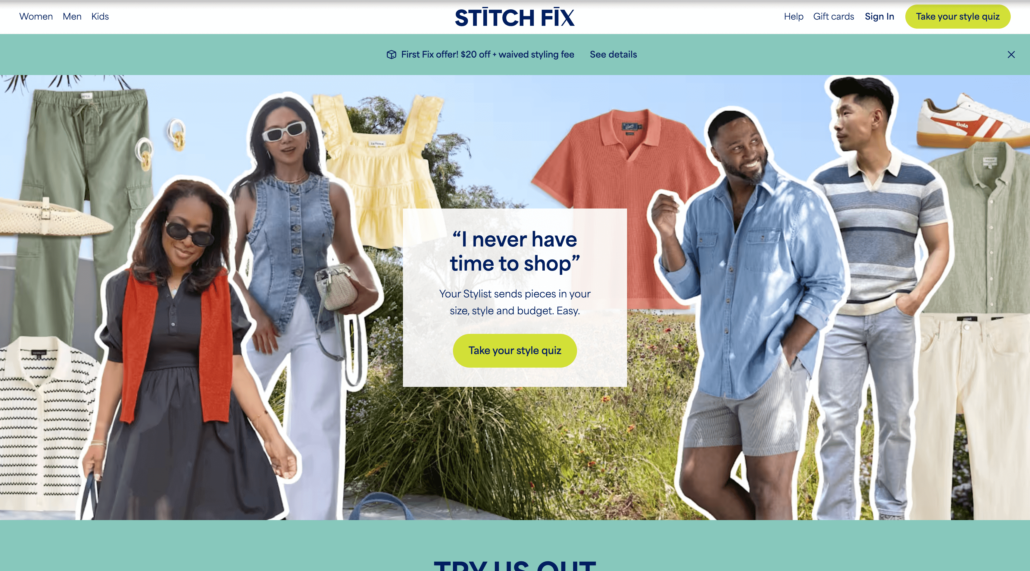 Stitch Fix website 